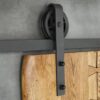 (SE)Liugukse/lükandukse tarvikute komplekt, suure rattaga, L=2000mm, värvitud (MUST) - Image 3