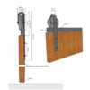 (SE)Liugukse/lükandukse tarvikute komplekt, suure rattaga, L=2000mm, värvitud (MUST) - Image 4
