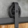 (SE)Liugukse/lükandukse tarvikute komplekt, suure rattaga, L=2000mm, värvitud (MUST) - Image 2