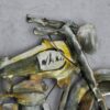 3D seinakunst MOOTORRATAS, H220 * 420mm, metall värvitud ja lakitud - Image 3