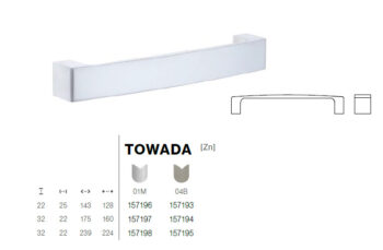 Kapi või sahtli käepide Towada, pikkus 143mm kuni 239mm - Image 5