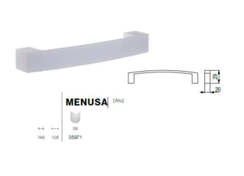 Kapi või sahtli käepide Menusa, pikkus 146mm - Image 4