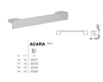 Kapi või sahtli käepide Acara, pikkus 168mm kuni 456mm - Image 4