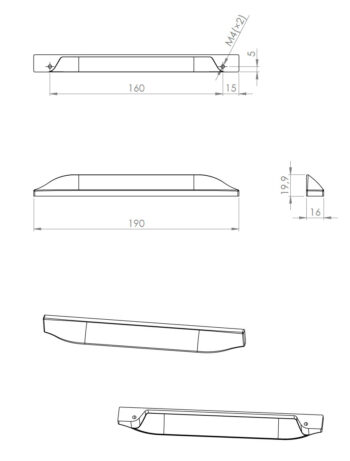 Kapi või sahtli käepide Acri, pikkus 190mm - Image 12