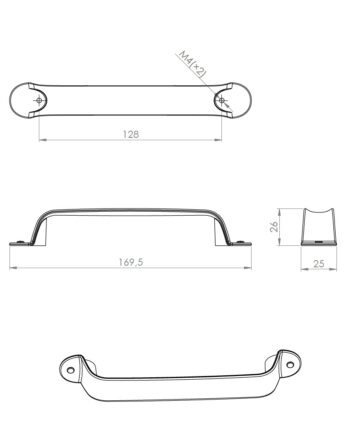 Kapi või sahtli käepide Derby, pikkus 170mm - Image 4