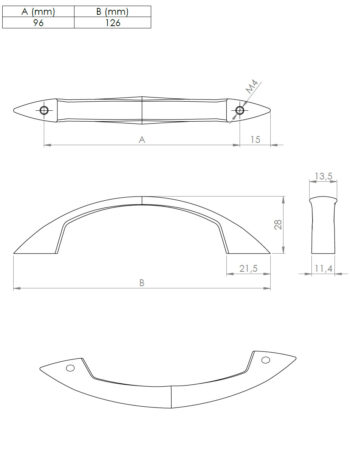 Kapi või sahtli käepide Iluna, pikkus 128mm - Image 3