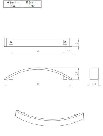 Kapi või sahtli käepide Malada, pikkus 128mm - Image 4