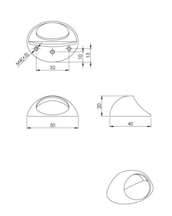 Kapi või sahtli käepide Kink, pikkus 160mm ja 40mm - Image 14