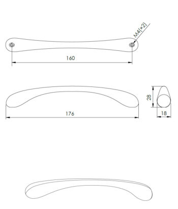 Kapi või sahtli käepide Kink, pikkus 160mm ja 40mm - Image 13