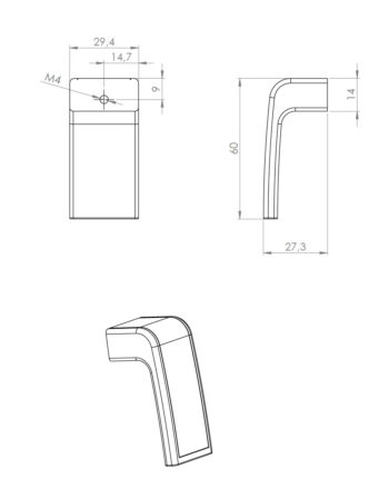 Kapi või sahtli käepide Peca, pikkus 142mm kuni 270mm - Image 8