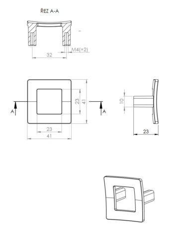 Kapi või sahtli nupp Frame - Image 5