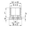 Keermega nelikant MK 45*45mm torule ; seinale 1,0-2,0mm; metall keere M10; kaalule 250kg, MUST - Image 2