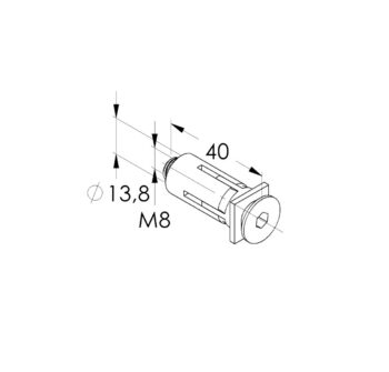 Ankrupolt kiirkinnituseks metallprofiili, M8, seinapaksusele kuni 5mm, 2 tk kompl. - Image 3