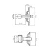 Hing M12 ankruplaadiga 55*75/3mm, roostevaba; AISI 304 - Image 4