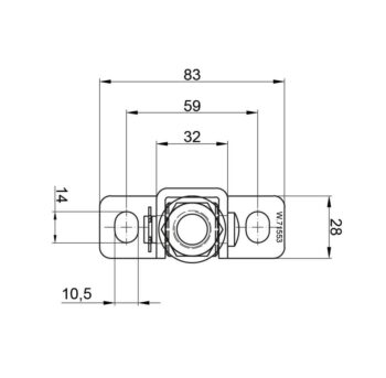 Polthing M16*156mm; keere L=115mm; plaat 28*83/4mm, reguleeritav, 180 kraadi; tsink, kandevõime: 80kg (2 hinge) - Image 2