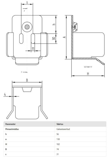 Liugvärava rullikute komplekt, kuni 350kg, siinile 60*60/4mm, kiigel, plastik rullikud - Image 4