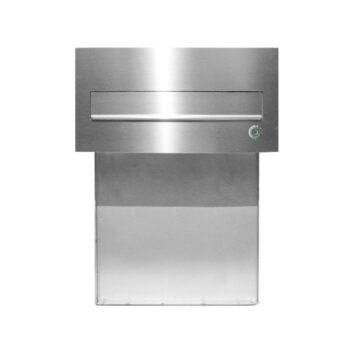 Postkast, läbi müüri, 285*H158mm, metall, reguleerimine 190*255mm, kellanupp, roostevaba C4