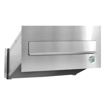 Postkast, läbi müüri, 285*H145mm, metall, reguleerimine 260-410mm, kellanupp, roostevaba C4