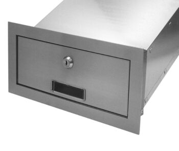 Postkast, läbi müüri, 285*H145mm, metall, reguleerimine 260-410mm, kellanupp, roostevaba C4 - Image 4
