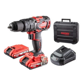 Raider Industrial akutrell, harjadeta, 20V, 62 Nm, 2x2Ah – RDI-CDB02