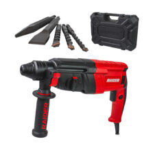 Raider RD-HD62 puurvasar – 800 W, 2.8 J, SDS+, 4 funktsiooni, Ø26 mm, 2.8 kg, kohvriga