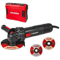 Raider Pro RDP-AG79 nurklihvija – 125 mm, 900 W, LCD-ekraan, 2 ketast, punane kohver, Black Edition