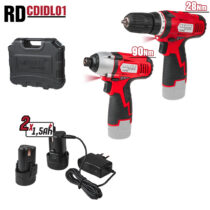 Raider 12V trelli komplekt RD-CDIDL01 – trell ja löökmutrikeeraja, 2x1,5 Ah, kohver