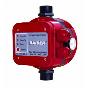 Raider RD-EPC02 veepumba automaatjuhtseade – 2.2 kW, rõhuni 10 bar, sisend/väljund 1"