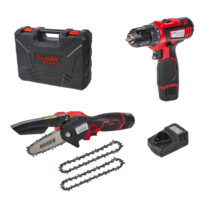 Raider Pro RDP-CDLGP02 akukomplekt – trell + akukäsisaag 12V, 2x2Ah, 3 ketti, kohver