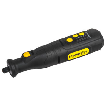 Top Master Pro COMPACT mini lihvija – 8 V, akutoide, 5000–25000 p/min, tarvikukomplekt