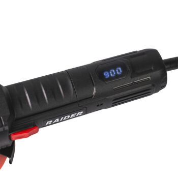 Raider Pro RDP-AG79 nurklihvija – 125 mm, 900 W, LCD-ekraan, 2 ketast, punane kohver, Black Edition - Image 2