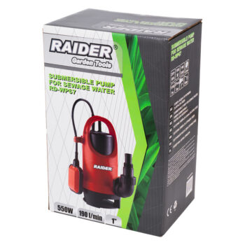 Raider RD-WP67 sukelpump reoveele – 550 W, 7 m, Ø1", 190 l/min, 10 m kaabel - Image 2