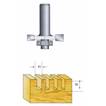Raider ülafreesitera – ø31,75 mm, H6,35 mm, B9,37 mm, 8 mm vars, laagriga, puidule ja MDF-ile - Image 2