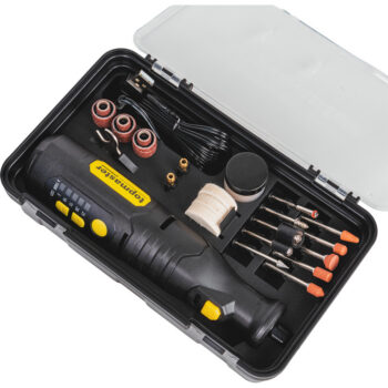 Top Master Pro COMPACT mini lihvija – 8 V, akutoide, 5000–25000 p/min, tarvikukomplekt - Image 3