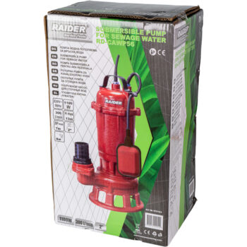 Raider RD-CAWP56 sukelpump reoveele – 1100 W, 13 m, Ø2", 300 l/min, lõiketeraga - Image 4