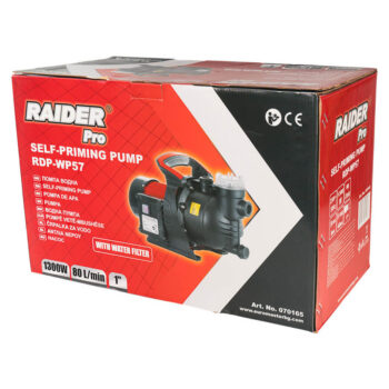 Raider RDP-WP57 iseimev tsentrifugaalpump – 1300 W, 48 m, Ø1", 80 l/min, veefiltriga - Image 4