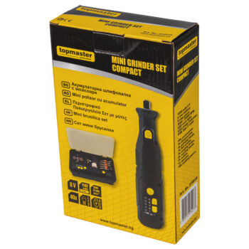 Top Master Pro COMPACT mini lihvija – 8 V, akutoide, 5000–25000 p/min, tarvikukomplekt - Image 4
