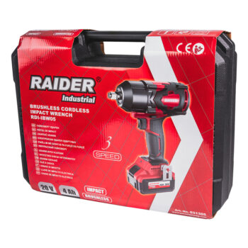 Raider Industrial akulöögimutrikeeraja, harjadeta, 20V, 700 Nm, 3 kiirusrežiimi, 4 Ah – RDI-IBW05 - Image 5