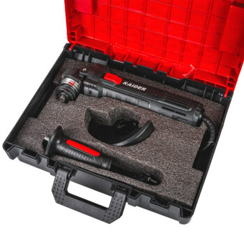 Raider Pro RDP-AG79 nurklihvija – 125 mm, 900 W, LCD-ekraan, 2 ketast, punane kohver, Black Edition - Image 7