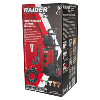 Raider RDP-HPC14 survepesur – 2500 W, 195 bar, harjadeta mootor, 7,8 l/min - Image 7