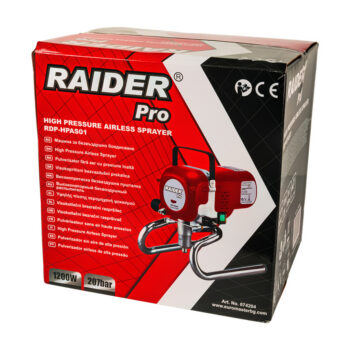Kõrgsurve värviprits Raider Pro RDP-HPAS01 – 1200 W, 207 bar, düüs 0.48 mm, airless-tehnoloogiaga - Image 7