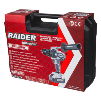 Raider Industrial akutrell, harjadeta, 20V, 155 Nm, 4 Ah, kohver – RDI-CDB03W - Image 8