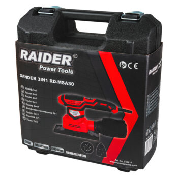 Raider RD-MSA30 3in1 multifunktsionaalne lihvmasin – 300 W, Ø125 mm / 90×187 mm, muudetav kiirus, BMC kohvris - Image 11