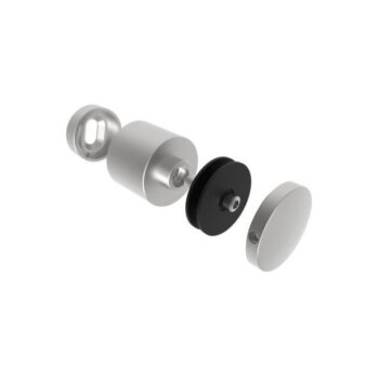 Punktkinnitus FLEX2 D=50mm; h=52-57mm, siledale pinnale, tagumine plaat keermega; klaasile 8-17,52mm, keere M10*40mm, AISI 304, Satiin - Image 2