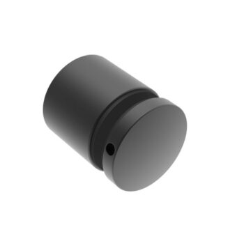 Punktkinnitus FLEX2 D=50mm; siledale pinnale, tagumine plaat keermega; klaasile 8-17,52mm, keere M10*40mm, AISI 304, must RAL9005