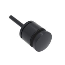Punktkinnitus FLEX2 D=50mm; siledale pinnale, tagumine plaat keermega; klaasile 8-17,52mm, keere M10*125mm, AISI 304, must RAL9005, poleer