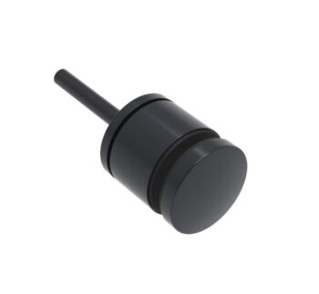 Punktkinnitus FLEX2 D=50mm; siledale pinnale, tagumine plaat keermega; klaasile 8-17,52mm, keere M10*125mm, AISI 304, must RAL9005, poleer