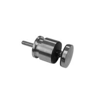 Punktkinnitus FLEX2 D=50mm; siledale pinnale, tagumine plaat keermega; klaasile 8-17,52mm, keere M10*125mm, AISI 304, Satiin