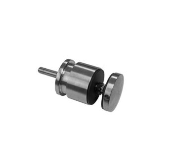 Punktkinnitus FLEX2 D=50mm; siledale pinnale, tagumine plaat keermega; klaasile 8-17,52mm, keere M10*125mm, AISI 304, Satiin