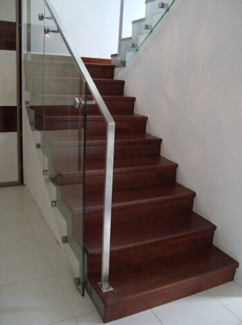 Punktkinnitus klaasile 40*40mm; siledale pinnale; puks 32mm, klaasile 8-17,52mm, keere M10*100mm, AISI 304, Satiin - Image 2